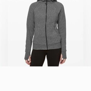 Lululemon Scuba Heavyweight Charcoal Gray Full-Zip Hoodie Jacket - Women’s 12